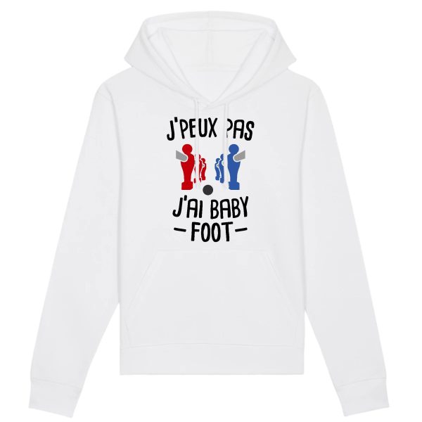 Sweat Capuche Adulte J’peux pas j’ai baby-foot