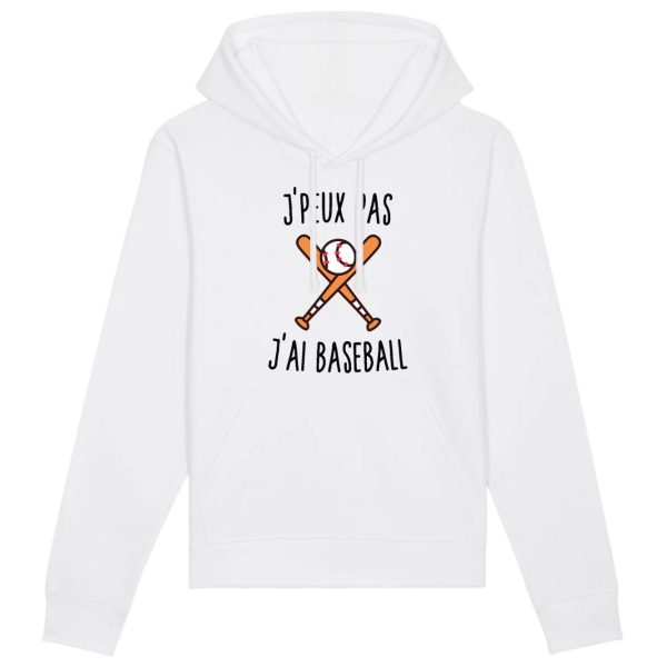 Sweat Capuche Adulte J’peux pas j’ai baseball