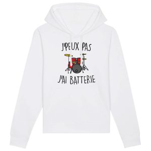 Sweat Capuche Adulte J’peux pas j’ai batterie