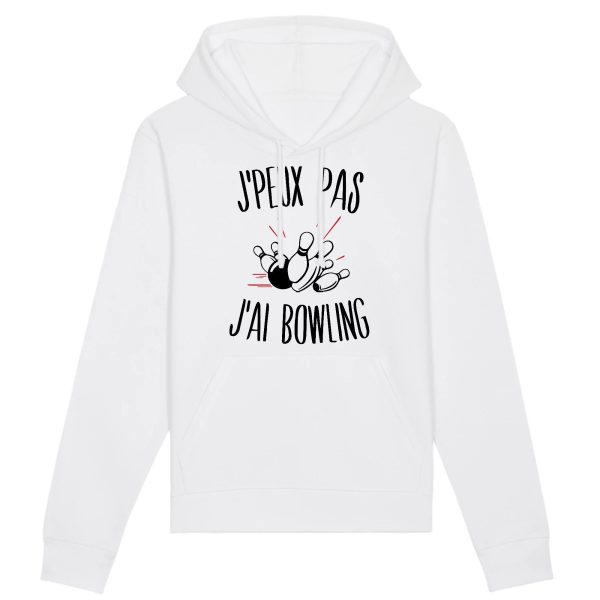 Sweat Capuche Adulte J’peux pas j’ai bowling