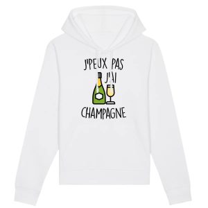 Sweat Capuche Adulte J’peux pas j’ai champagne