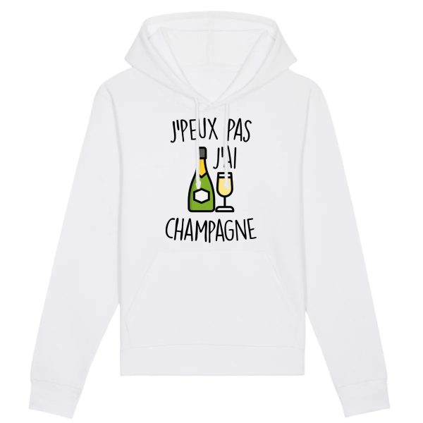 Sweat Capuche Adulte J’peux pas j’ai champagne