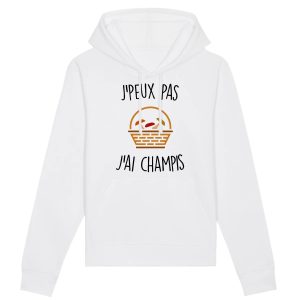Sweat Capuche Adulte J’peux pas j’ai champignons