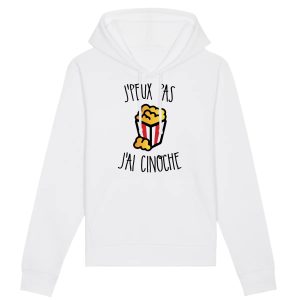 Sweat Capuche Adulte J’peux pas j’ai cinoche