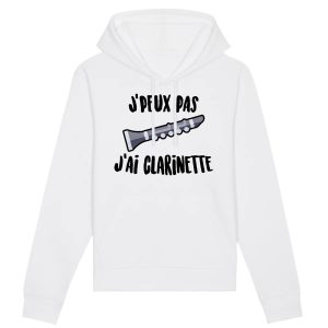 Sweat Capuche Adulte J’peux pas j’ai clarinette