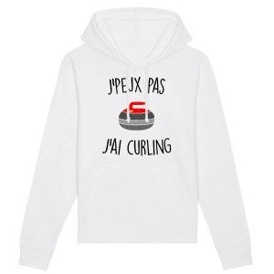 Sweat Capuche Adulte J’peux pas j’ai curling