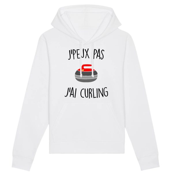 Sweat Capuche Adulte J’peux pas j’ai curling