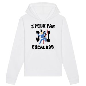 Sweat Capuche Adulte J’peux pas j’ai escalade