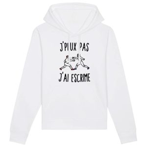 Sweat Capuche Adulte J’peux pas j’ai escrime