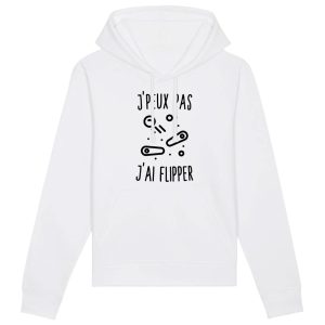 Sweat Capuche Adulte J’peux pas j’ai flipper