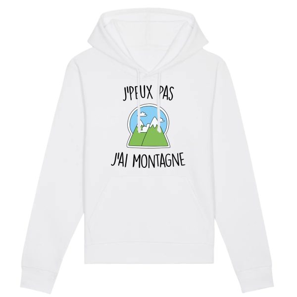 Sweat Capuche Adulte J’peux pas j’ai montagne