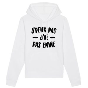 Sweat Capuche Adulte J’peux pas j’ai pas envie