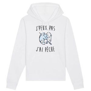 Sweat Capuche Adulte J’peux pas j’ai peche