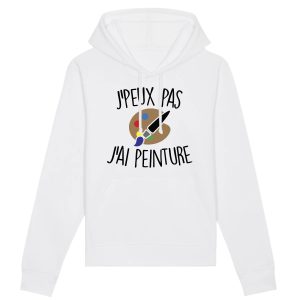 Sweat Capuche Adulte J’peux pas j’ai peinture