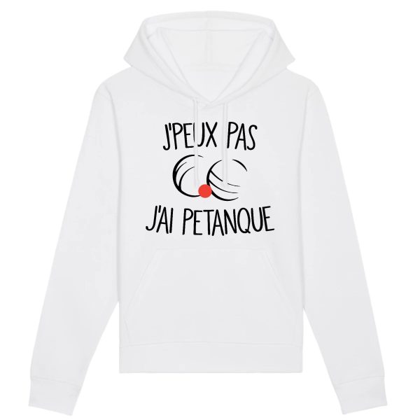 Sweat Capuche Adulte J’peux pas j’ai petanque