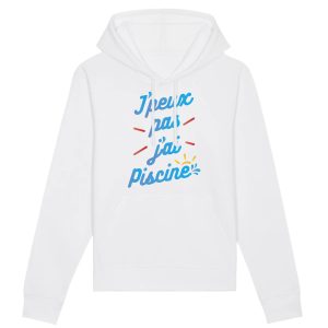 Sweat Capuche Adulte J’peux pas j’ai piscine