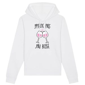 Sweat Capuche Adulte J’peux pas j’ai rose