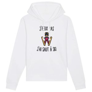 Sweat Capuche Adulte J’peux pas j’ai saut a ski