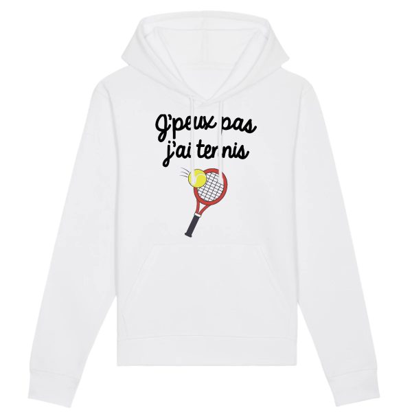 Sweat Capuche Adulte J’peux pas j’ai tennis