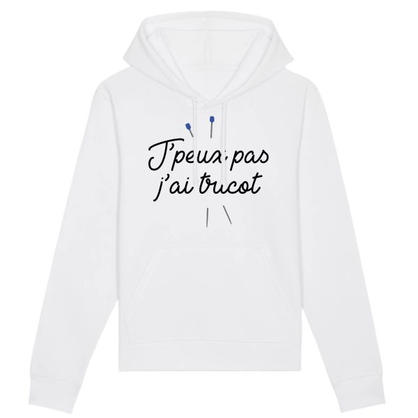 Sweat Capuche Adulte J’peux pas j’ai tricot