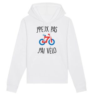 Sweat Capuche Adulte J’peux pas j’ai velo