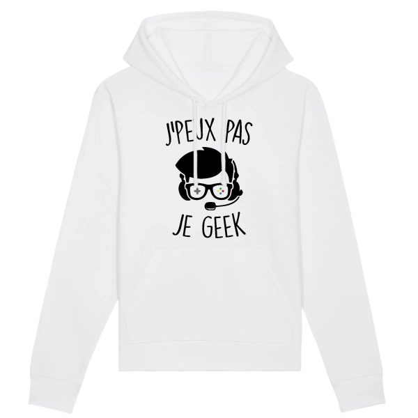 Sweat Capuche Adulte J’peux pas je geek