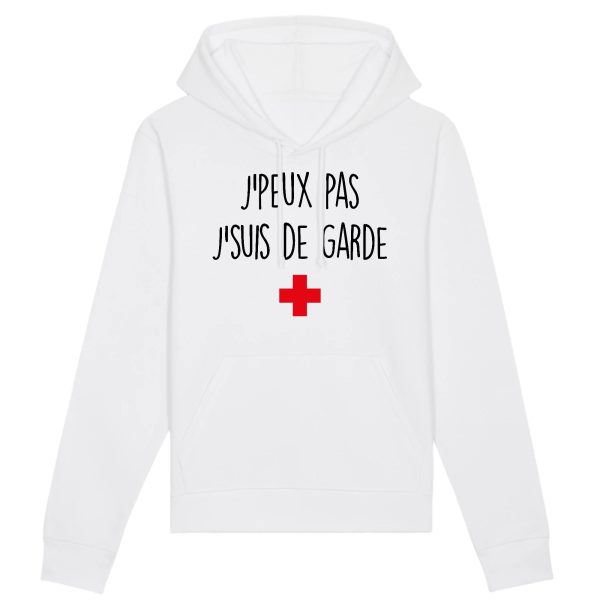 Sweat Capuche Adulte J’peux pas j’suis de garde