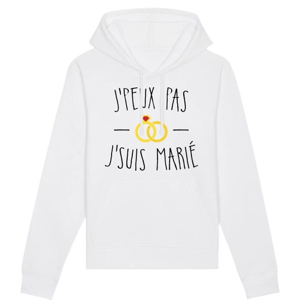 Sweat Capuche Adulte J’peux pas j’suis marie