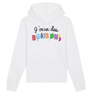 Sweat Capuche Adulte J’veux des bonbons