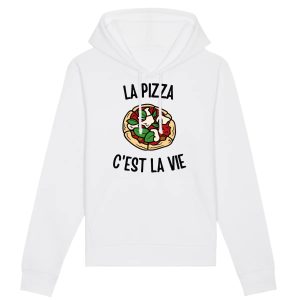 Sweat Capuche Adulte La pizza c’est la vie