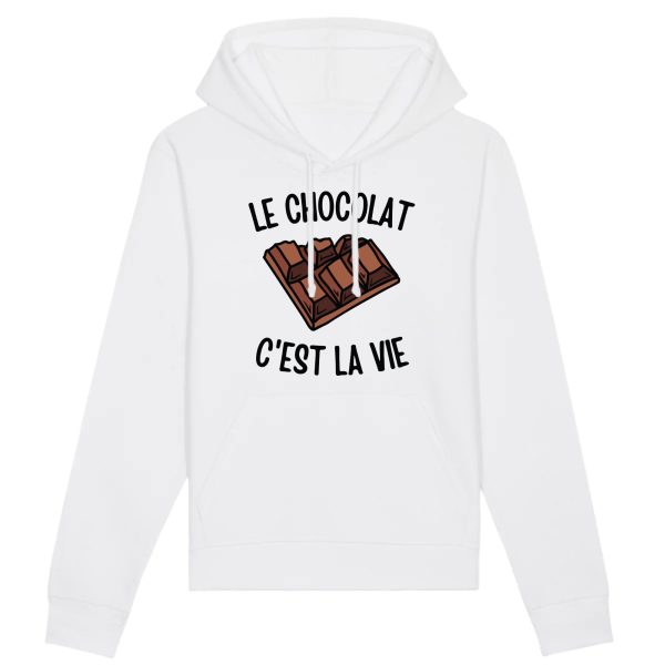 Sweat Capuche Adulte Le chocolat c’est la vie