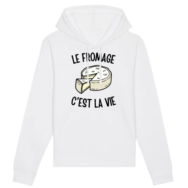 Sweat Capuche Adulte Le fromage c’est la vie