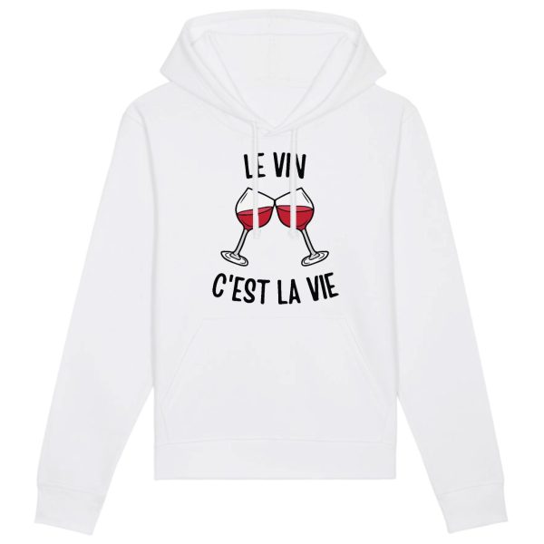 Sweat Capuche Adulte Le vin c’est la vie