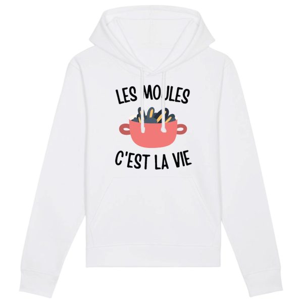 Sweat Capuche Adulte Les moules c’est la vie