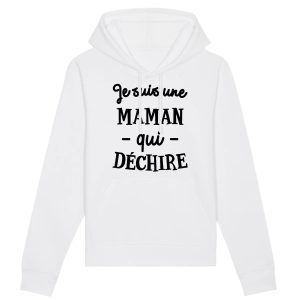 Sweat Capuche Adulte Maman qui dechire