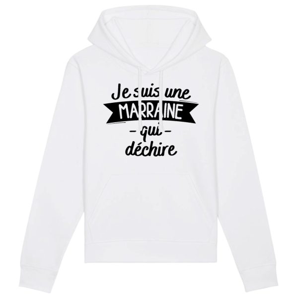 Sweat Capuche Adulte Marraine qui dechire