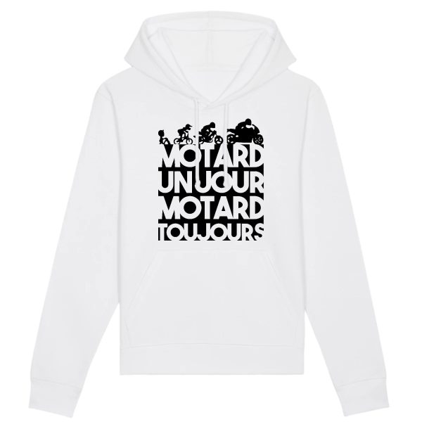 Sweat Capuche Adulte Motard un jour