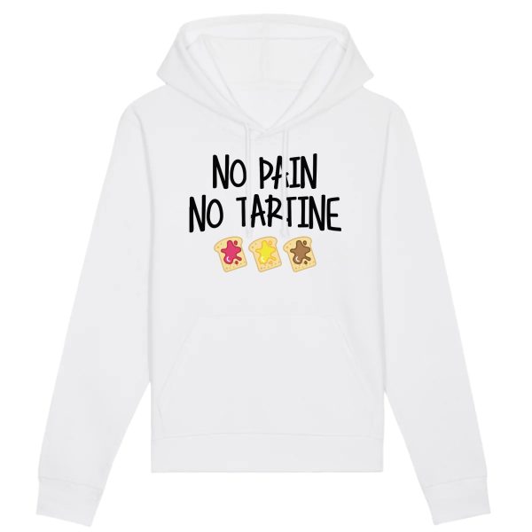 Sweat Capuche Adulte No pain no tartine