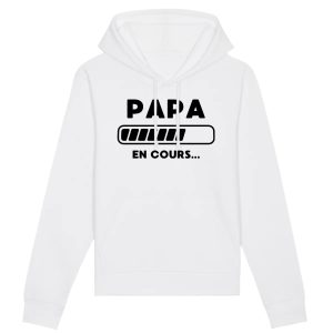 Sweat Capuche Adulte Papa en cours