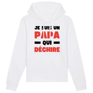 Sweat Capuche Adulte Papa qui dechire