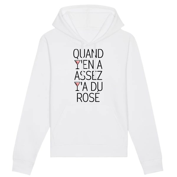 Sweat Capuche Adulte Quand y’en a assez y’a du rose