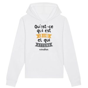 Sweat Capuche Adulte Qu’est-ce qui est jaune Jonathan