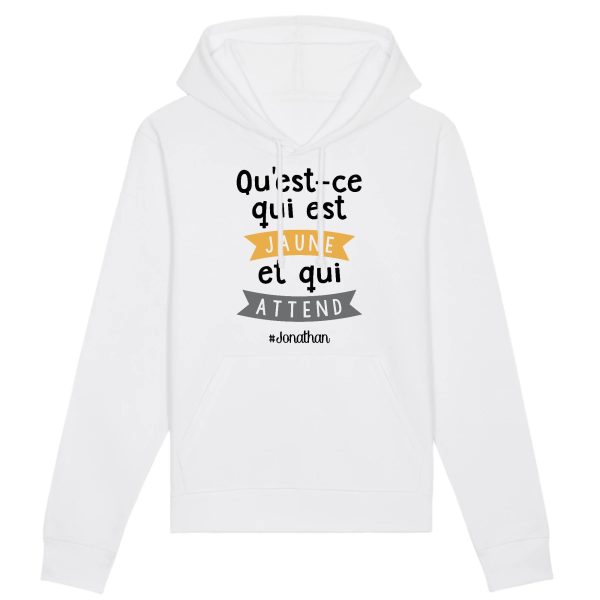 Sweat Capuche Adulte Qu’est-ce qui est jaune Jonathan