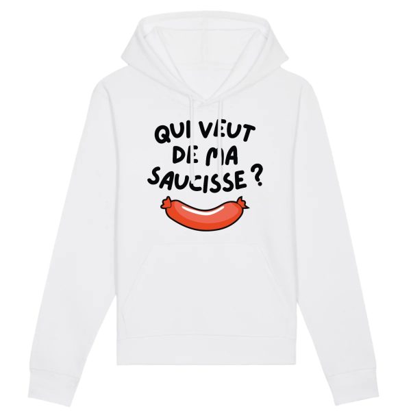 Sweat Capuche Adulte Qui veut de ma saucisse