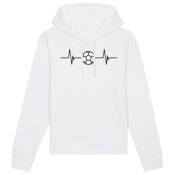 Sweat Capuche Adulte Rythme cardiaque foot