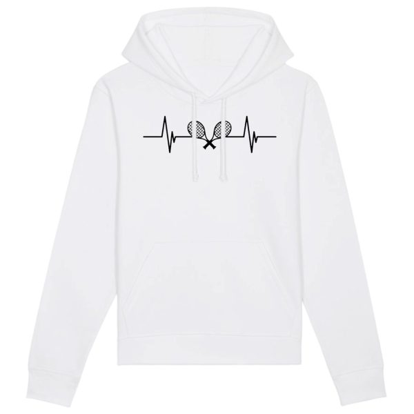 Sweat Capuche Adulte Rythme cardiaque tennis