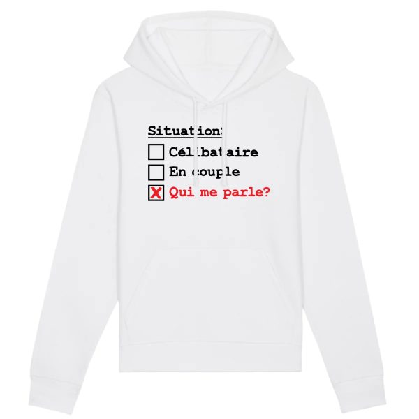 Sweat Capuche Adulte Situation celibataire