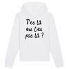 Sweat Capuche Adulte T&rsquo;es l� ou t&rsquo;es pas la