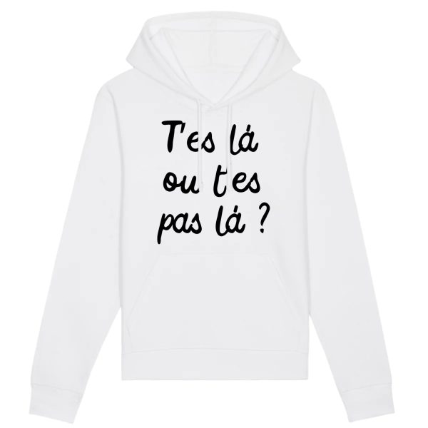 Sweat Capuche Adulte T’es l� ou t’es pas la