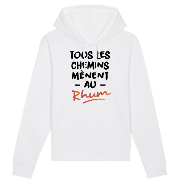 Sweat Capuche Adulte Tous les chemins menent au Rhum